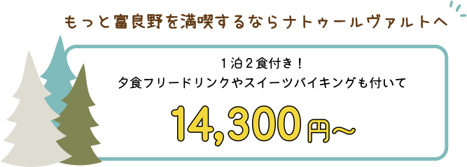 もっと富良野を満喫するならナトゥールヴァルトへ14,300円～